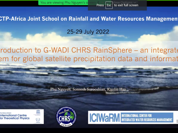 Screen Capture of RainSphere Presentation