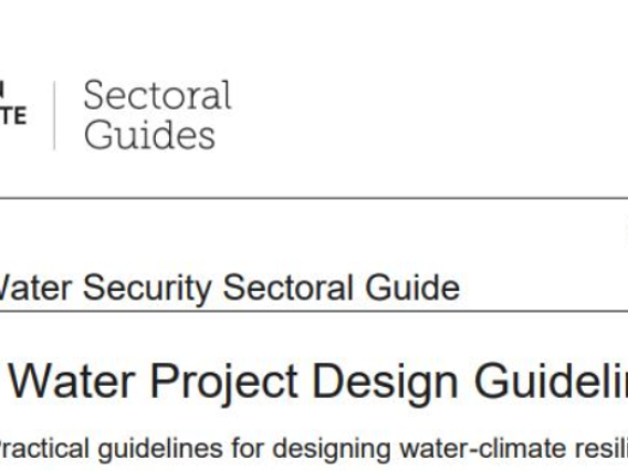 GCF Water Security Sectoral Guide