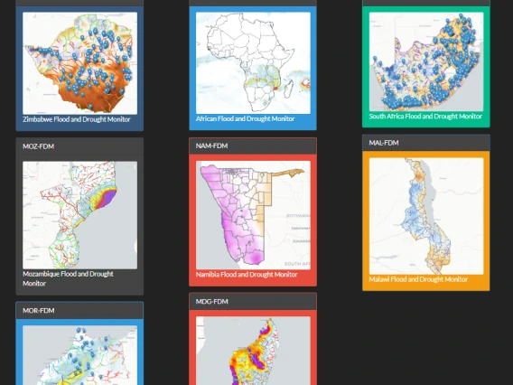 African Flood and Drought Monitors website