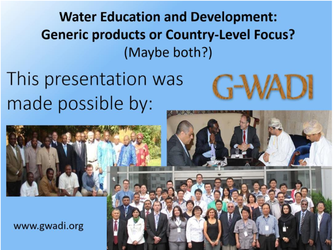 G-WADI presentation at UNESCO IHP scientific side event 2022.